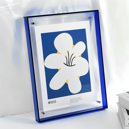 NeonGrid Frame – Acryl-Bilderrahmen mit Retro-Gitterdesign