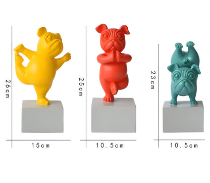 ZenBulldog – Verspielte Yoga-Figur aus Harz im Hunde-Design