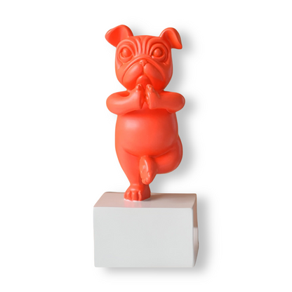 ZenBulldog – Verspielte Yoga-Figur aus Harz im Hunde-Design