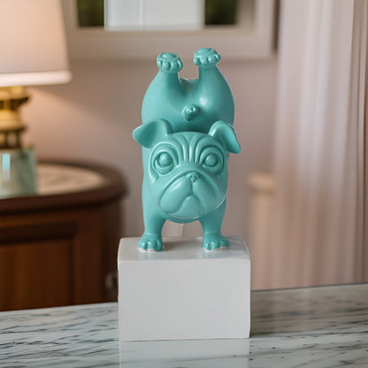 ZenBulldog – Verspielte Yoga-Figur aus Harz im Hunde-Design