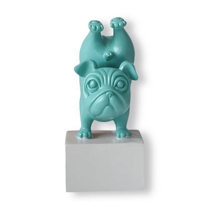 ZenBulldog – Verspielte Yoga-Figur aus Harz im Hunde-Design