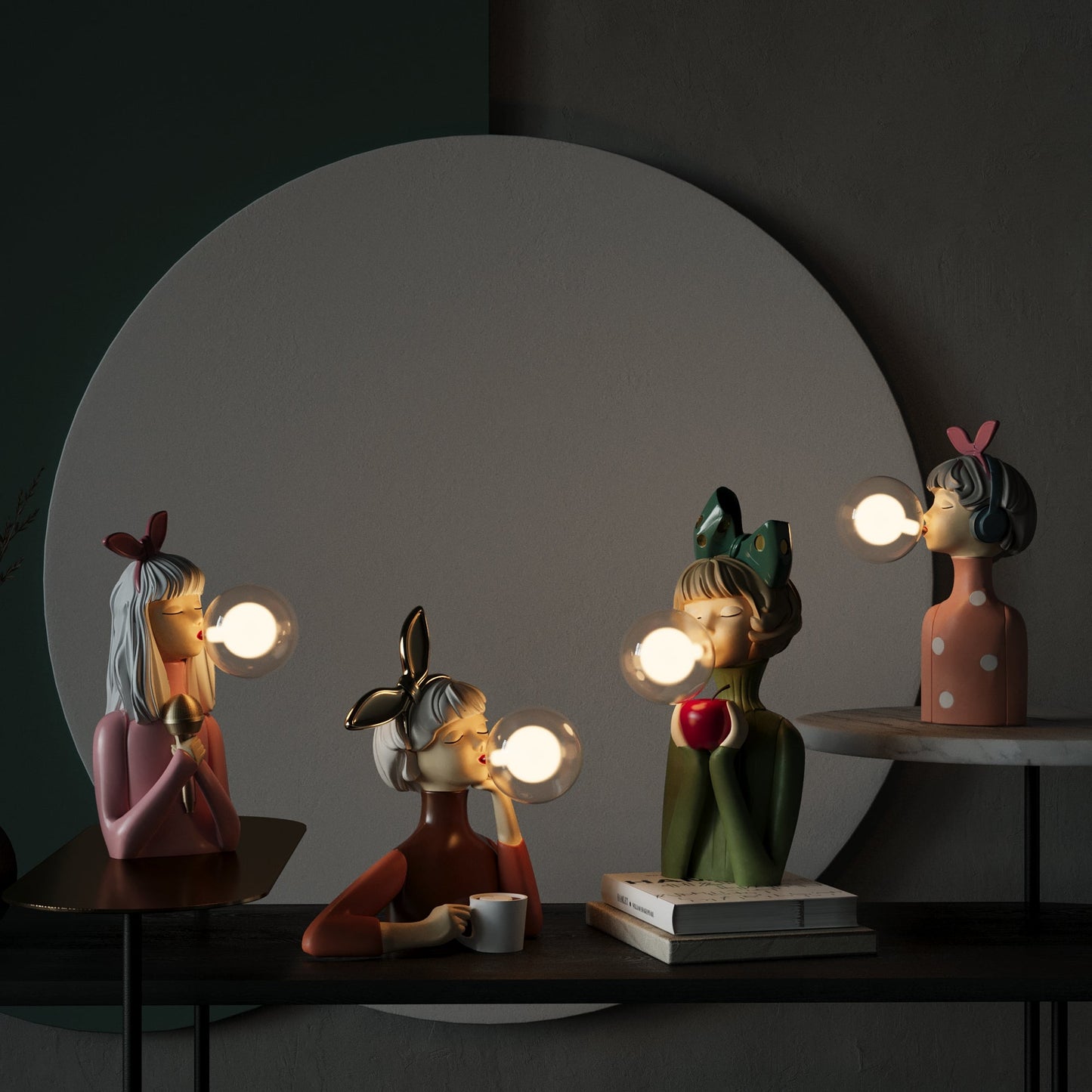Artiva – Künstlerisch geformte Tischlampe im Boho-Stil