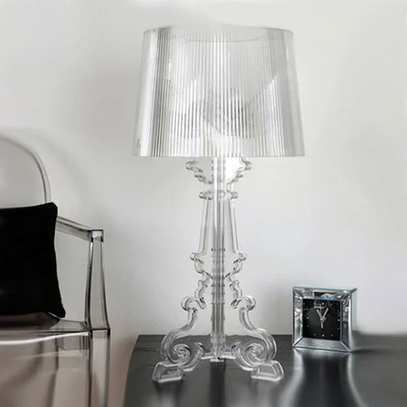 Barocke elegante Tischlampe aus Acryl