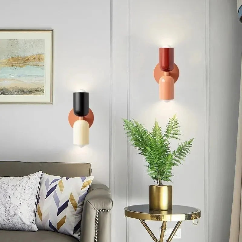 Französische Designlampe mit zwei Lichtern