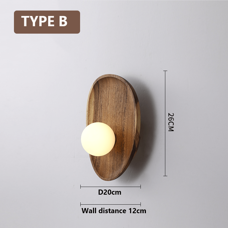 Alani – Wandlampe aus echtem Holz