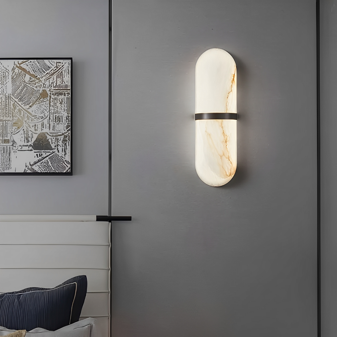 Serena – Wandlampe mit Marmor-Design im Light Luxury Stil