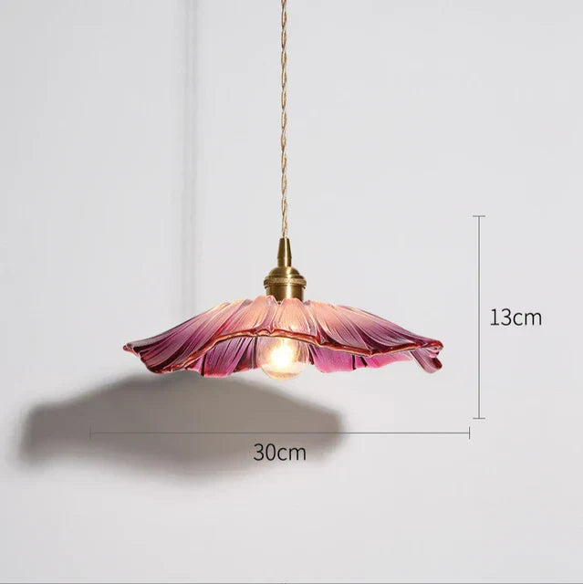 Floraler Kronleuchter aus Kunstglas