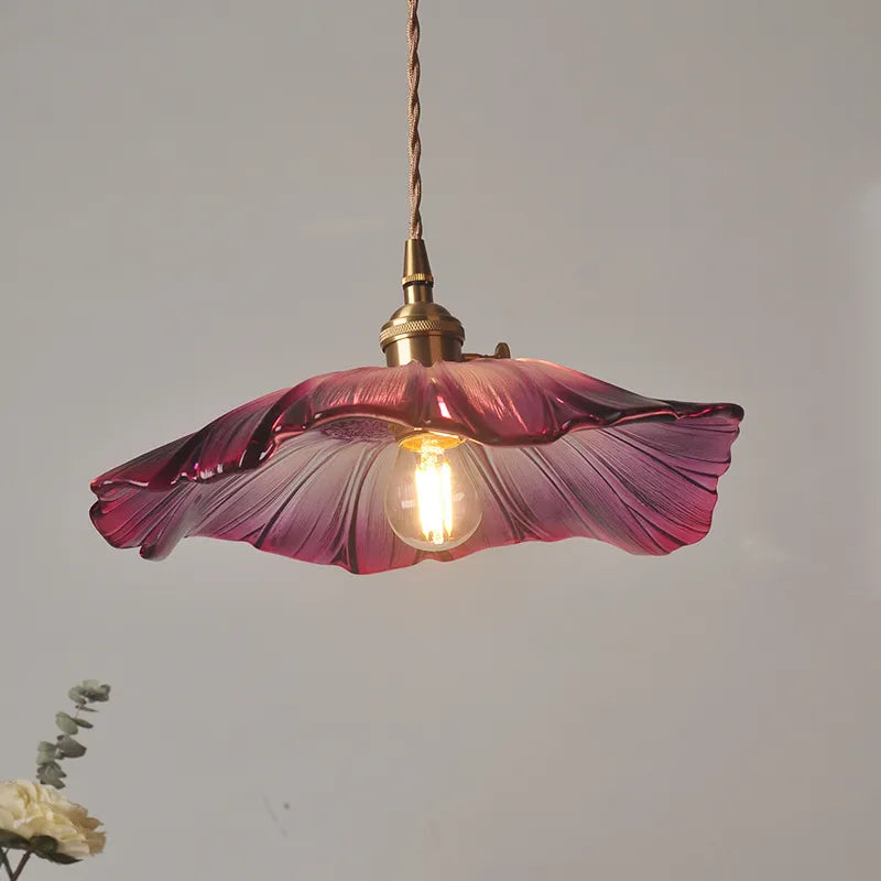 Floraler Kronleuchter aus Kunstglas