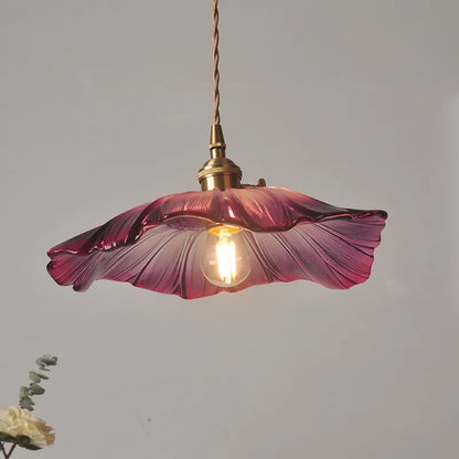 Floraler Kronleuchter aus Kunstglas