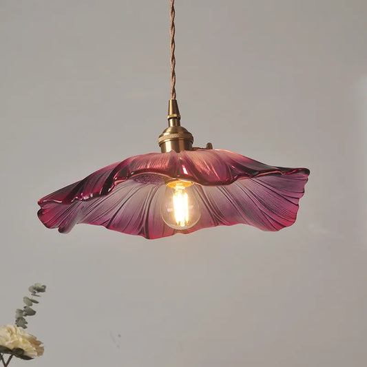 Floraler Kronleuchter aus Kunstglas