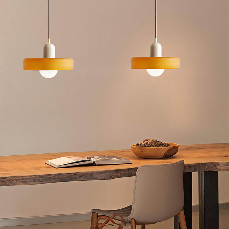 Bunte LED-Glas-Pendelleuchte