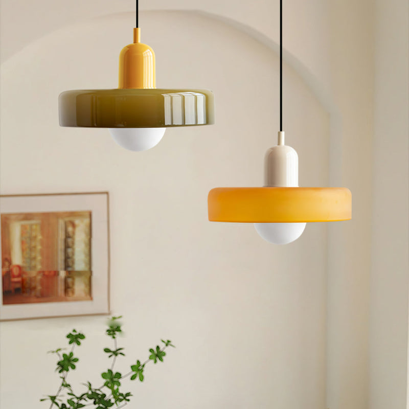 Bunte LED-Glas-Pendelleuchte