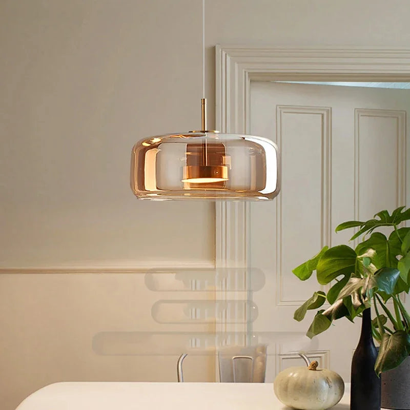 Aschenbecher-Stil Glas-Pendelleuchte