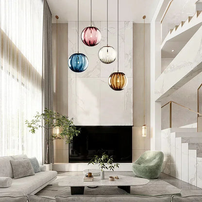 Elegante Pendelleuchte Kronleuchter Glas