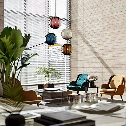 Elegante Pendelleuchte Kronleuchter Glas