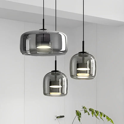 Italienischer minimalistischer Glaskronleuchter