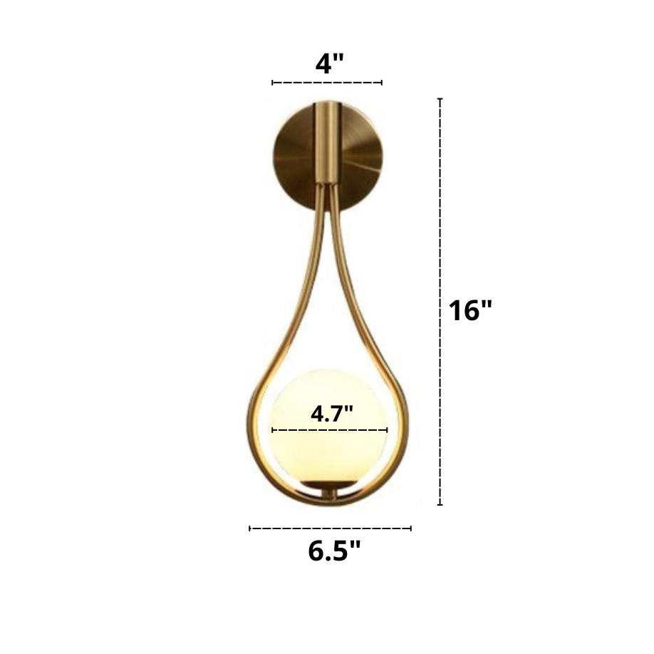 Moderne Glaskugel-Wandleuchte