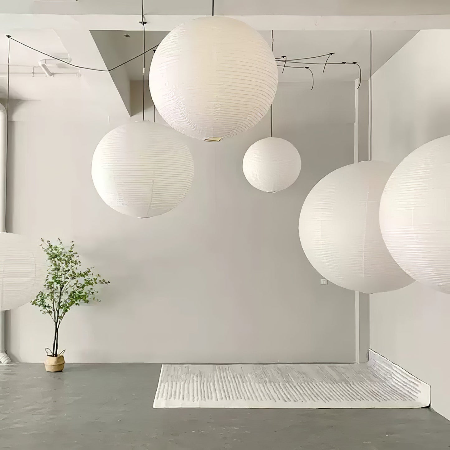 Naoko – Runder LED-Kronleuchter aus Xuan-Papier