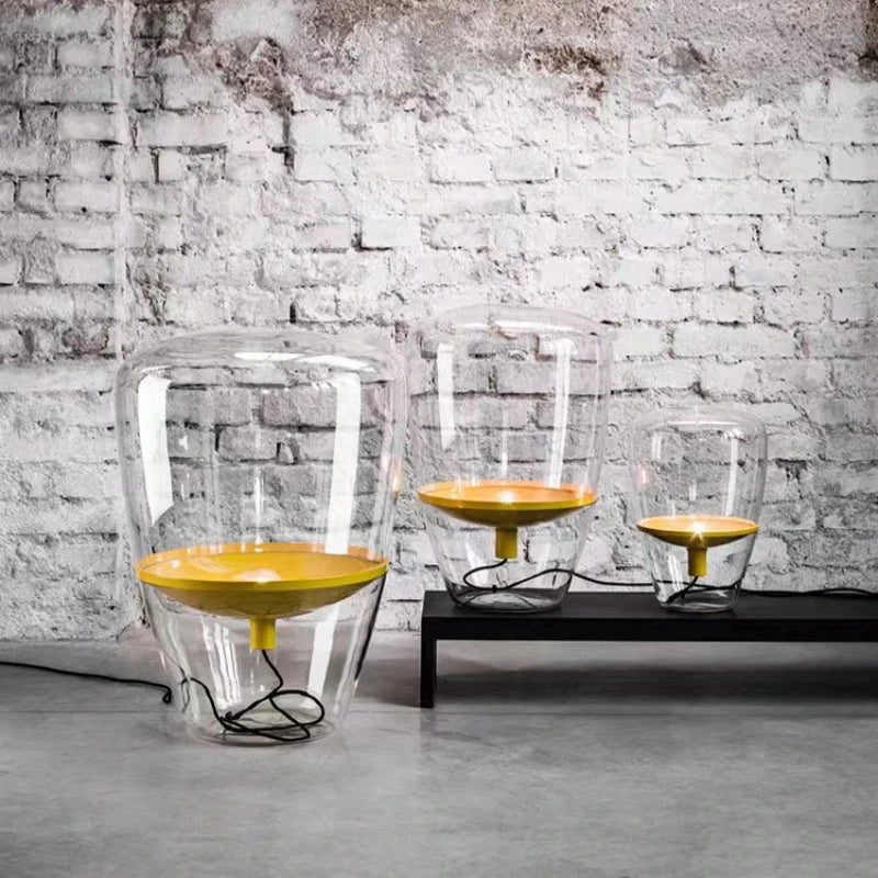 AuroraGlow – Skandinavische Designer-Glas-Tischlampe