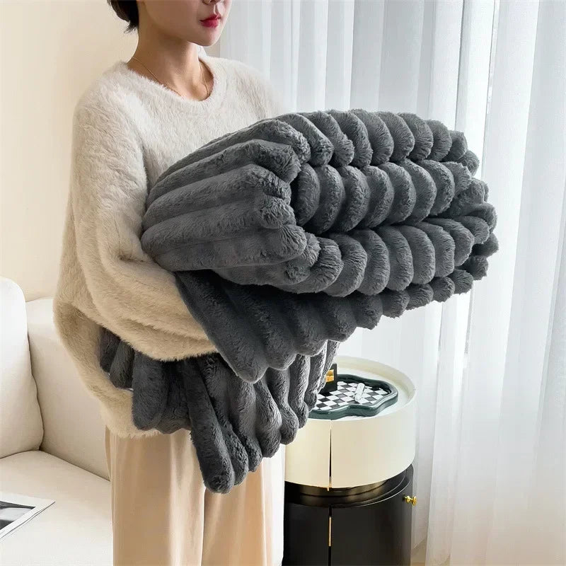 Luxuriöse Kuscheldecke aus Blasensamt
