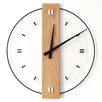 Leise Wanduhr aus Eichenholz