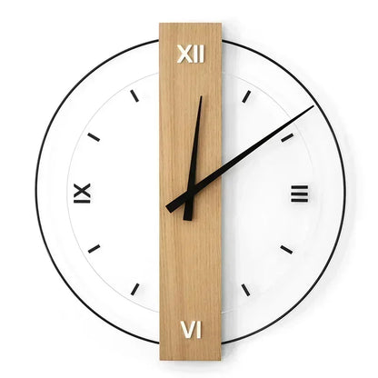 Leise Wanduhr aus Eichenholz