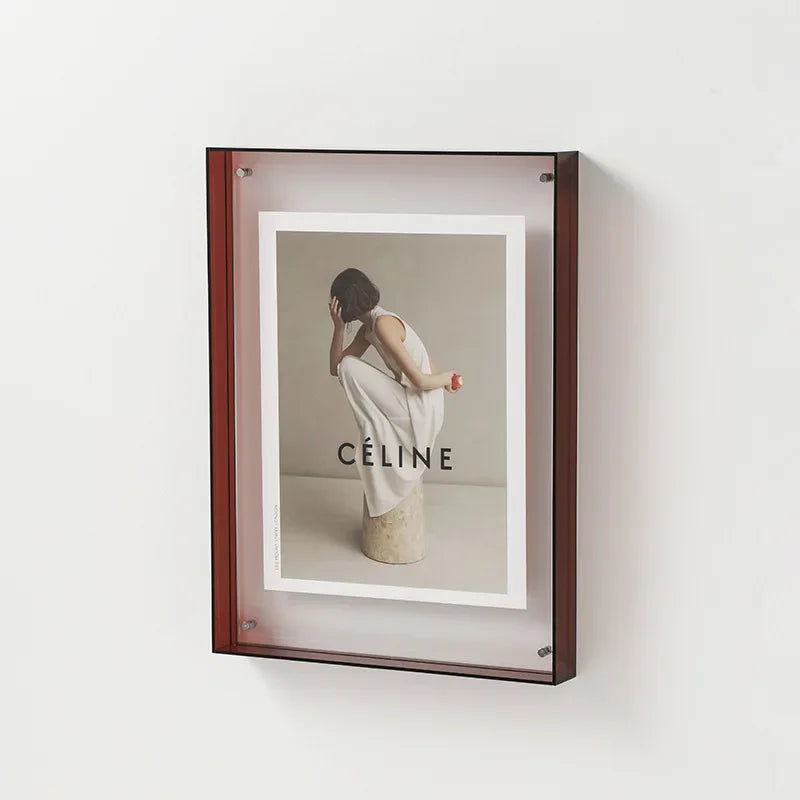 Schwebender Acryl-Fotorahmen im modernen Design