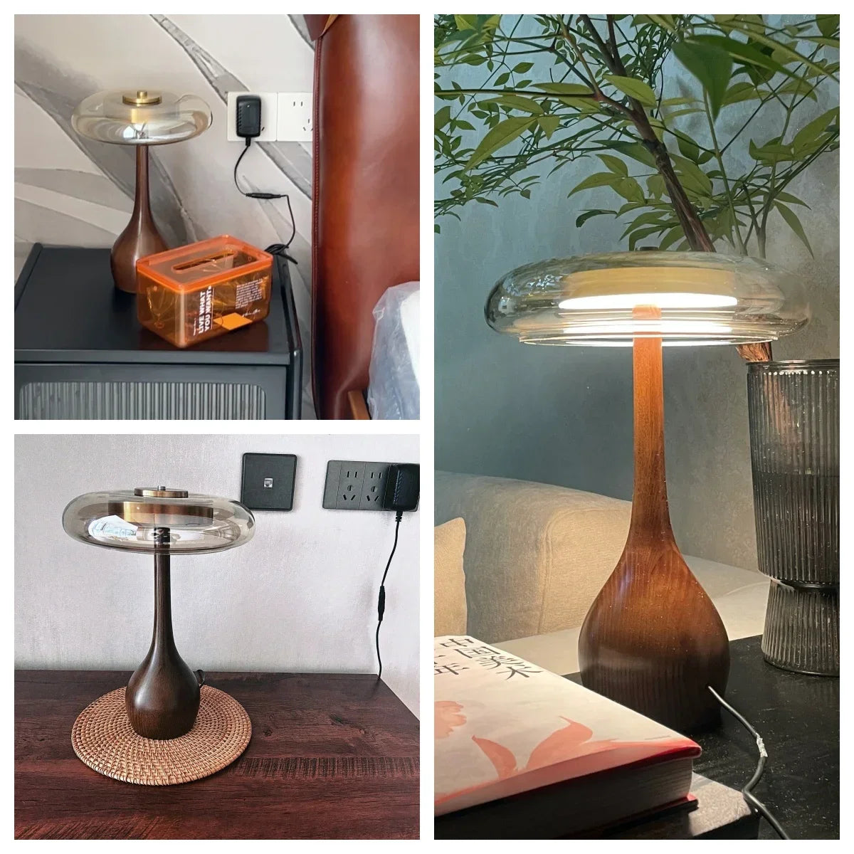 Renji – Japanische Retro-Holz-Nachttischlampe