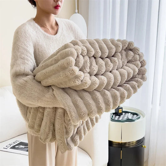 Luxuriöse Kuscheldecke aus Blasensamt