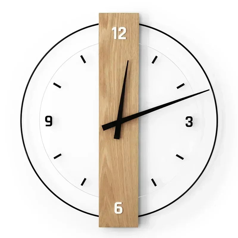 Leise Wanduhr aus Eichenholz