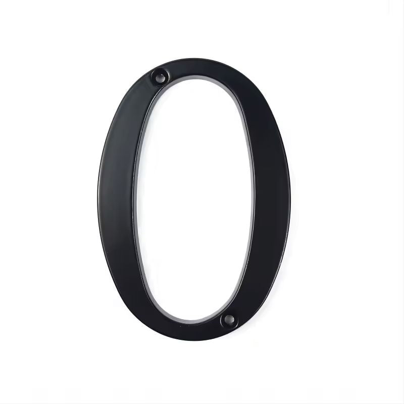 Yera – 3D Metall-Türnummer in Schwarz