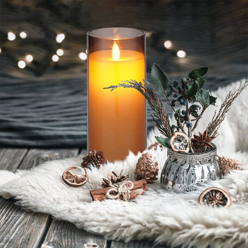 Nadia – Set aus 3 rauchfreien LED-Kerzen