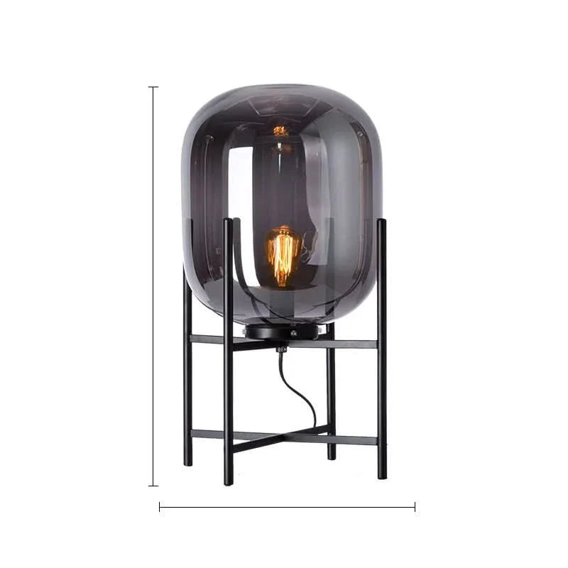 Riza – Skandinavische Glas-Tetrapod Tischlampe