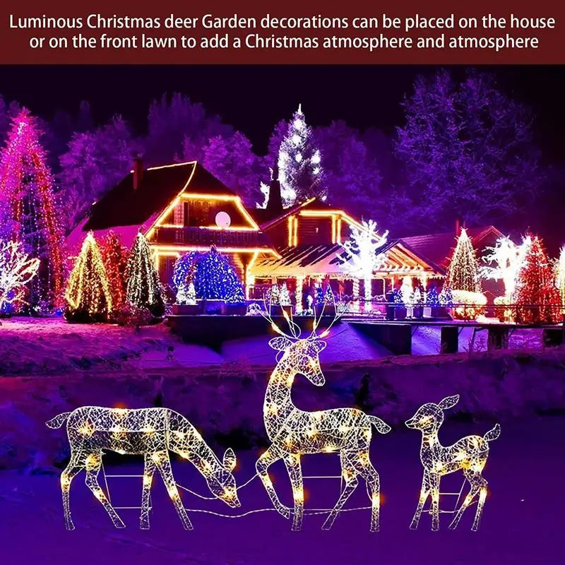 LED-Außenlicht Leuchtende Familie Liebe