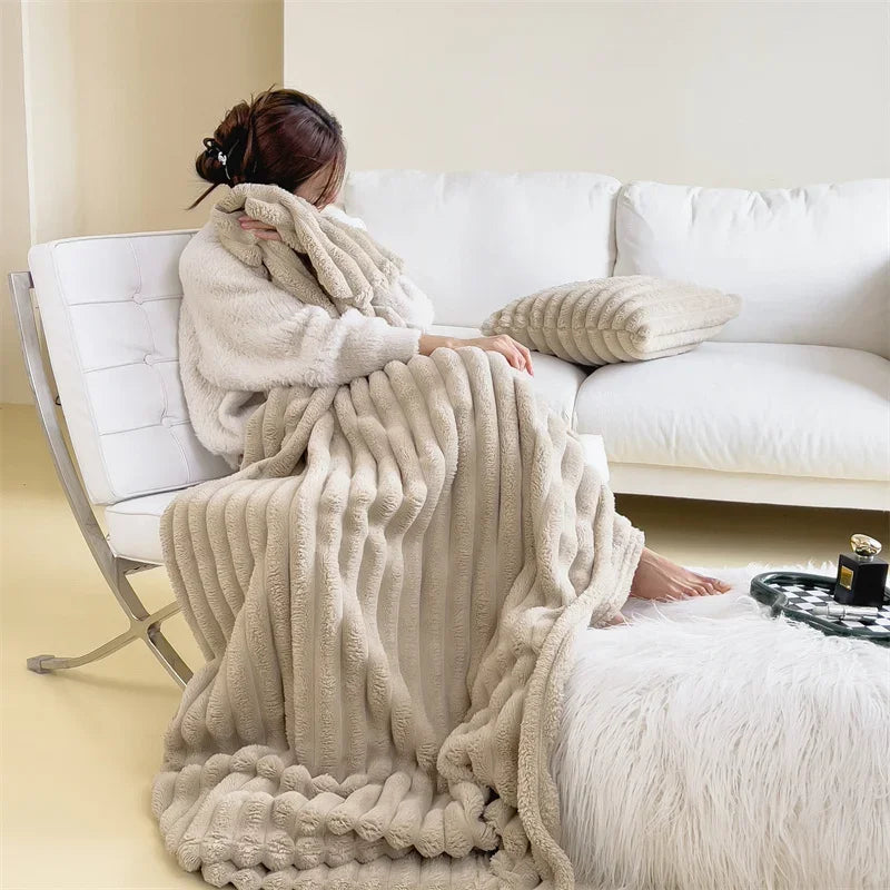 Luxuriöse Kuscheldecke aus Blasensamt