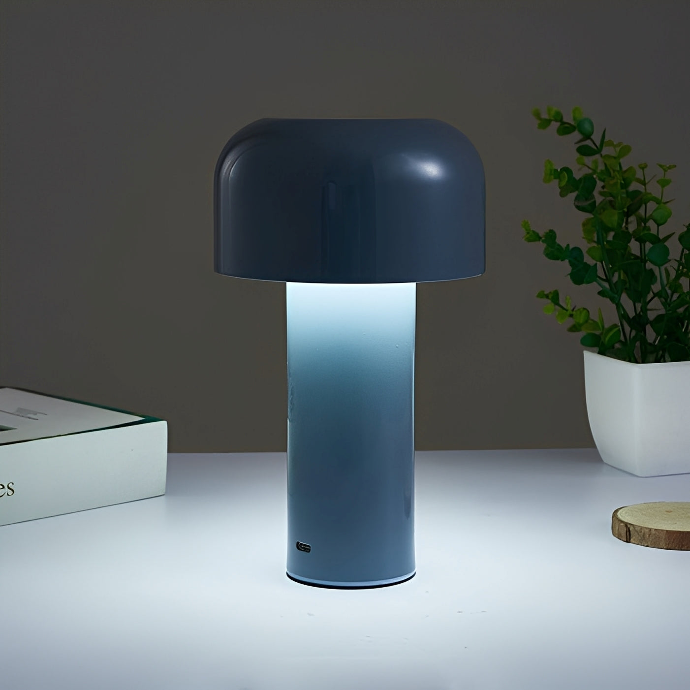 Mira – Metall-Pilzlampe mit Touch-Funktion & USB-Aufladung