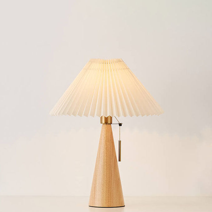 Emilia – Japanische Faltbare Holz LED Tischlampe