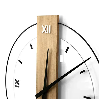 Leise Wanduhr aus Eichenholz