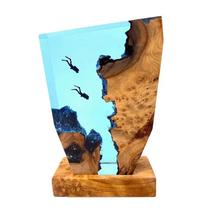 Künstlerisches Unterwasser-Taucher-Tischlampen-Dekor