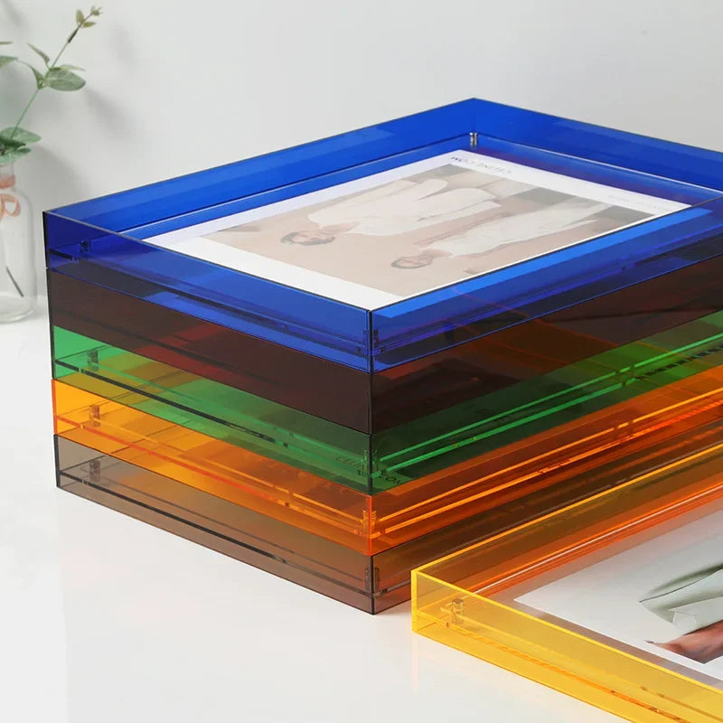 Schwebender Acryl-Fotorahmen im modernen Design