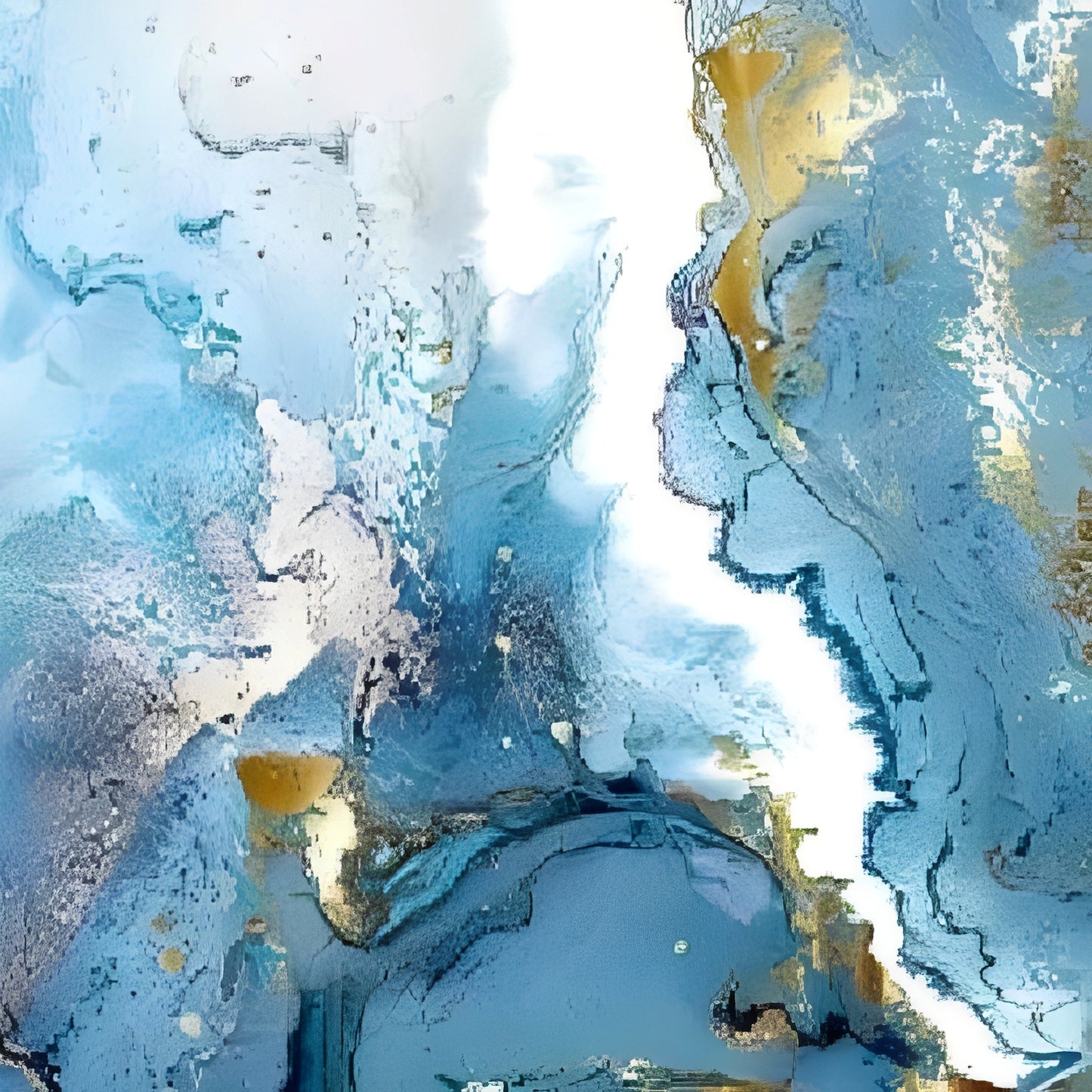 Finn – Blaue Marmor Leinwand