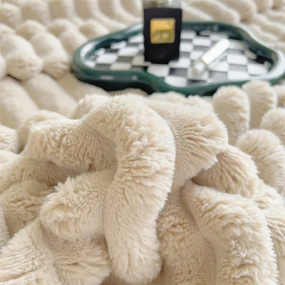 Luxuriöse Kuscheldecke aus Blasensamt