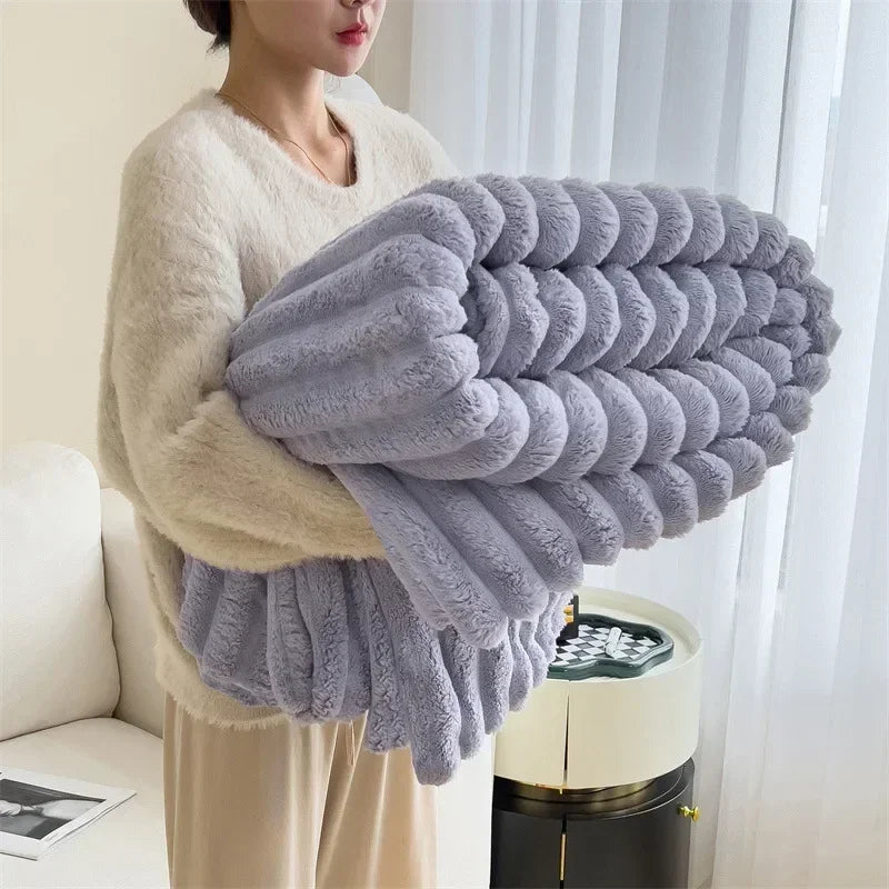 Luxuriöse Kuscheldecke aus Blasensamt