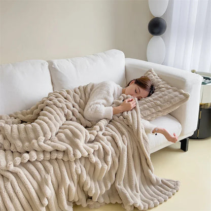 Luxuriöse Kuscheldecke aus Blasensamt