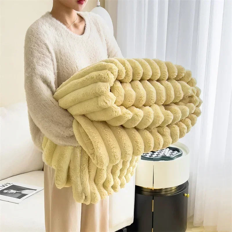 Luxuriöse Kuscheldecke aus Blasensamt