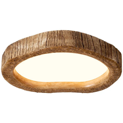 Deckenlampe im japanischen Stil mit Holzmaserung