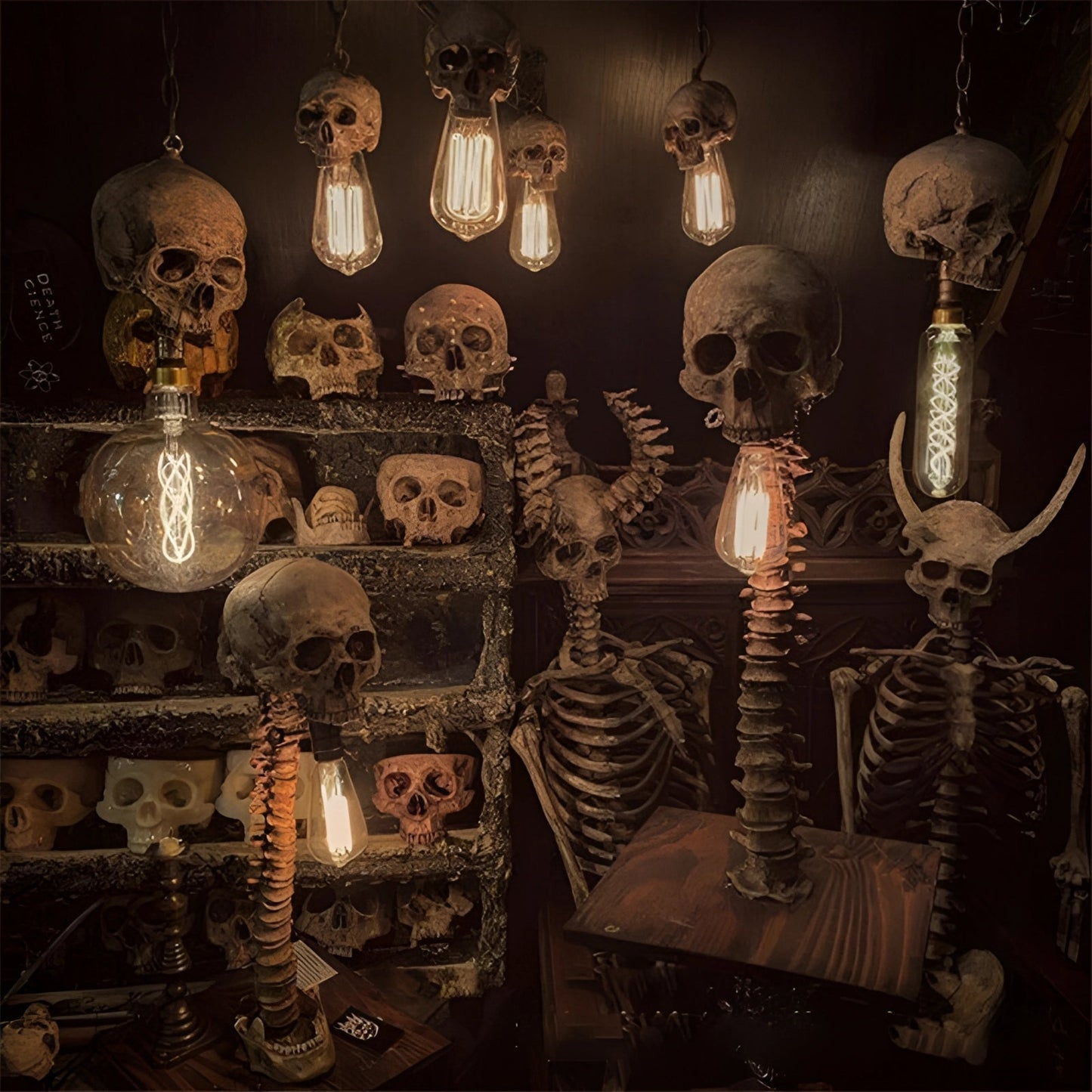 Gravok – Gruselige Totenkopf-Tischlampe für Halloween