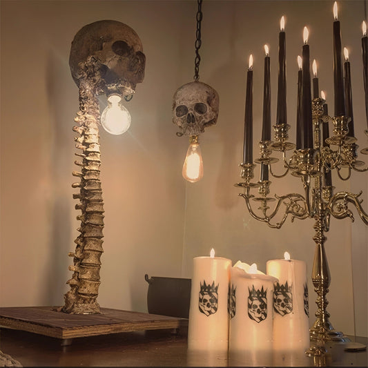 Gravok – Gruselige Totenkopf-Tischlampe für Halloween