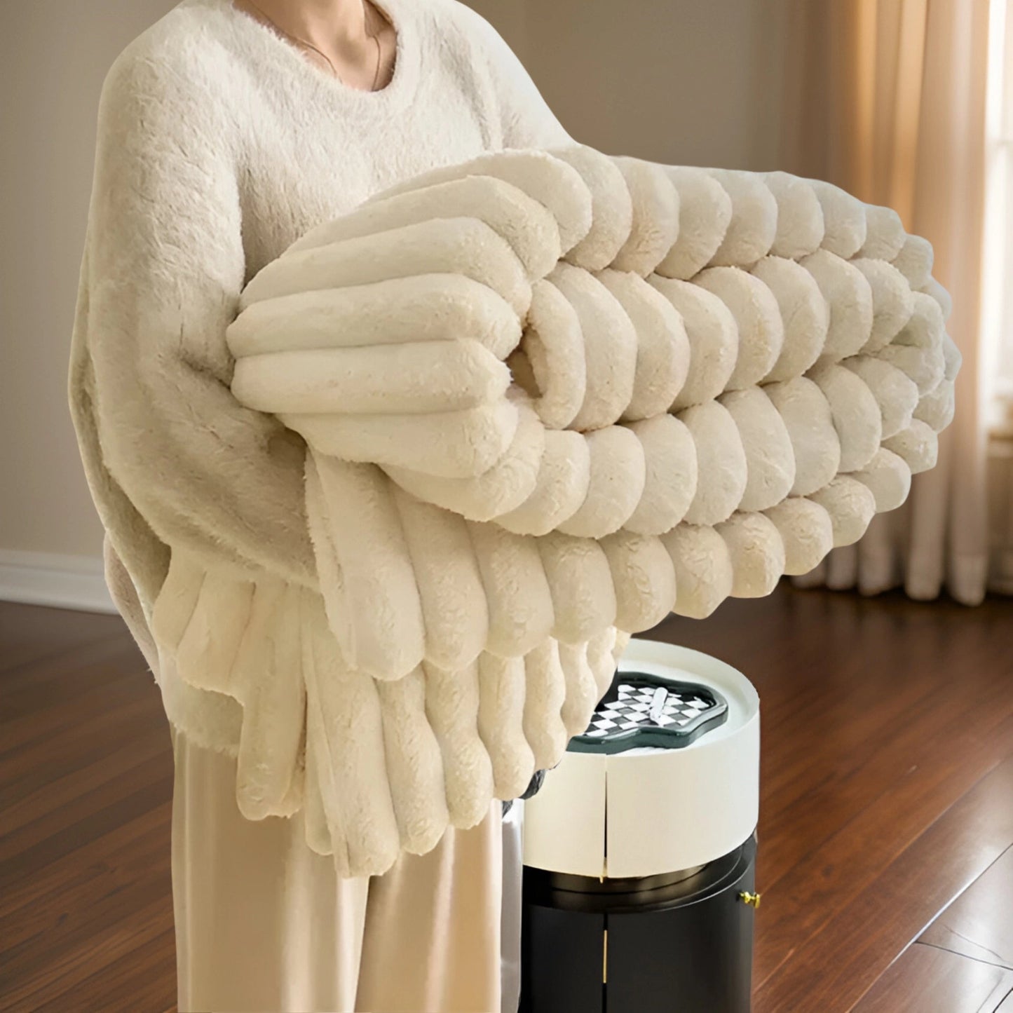 Nuvira – Flauschige Luxusdecke mit Hasenfell-Haptik