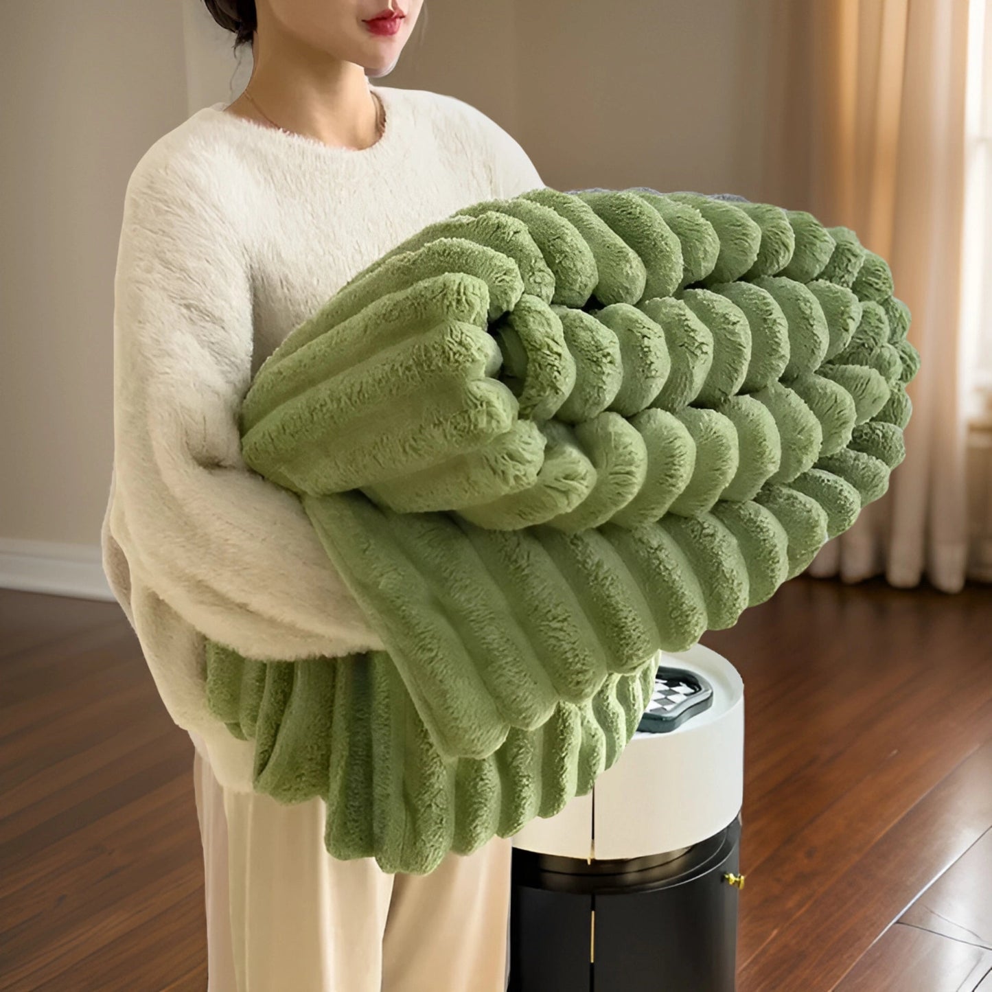Nuvira – Flauschige Luxusdecke mit Hasenfell-Haptik